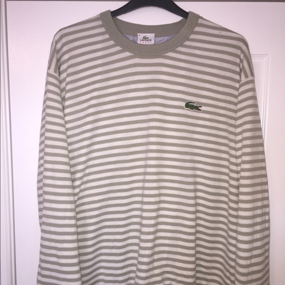 Cream & Olive Lacoste insulated Sweater